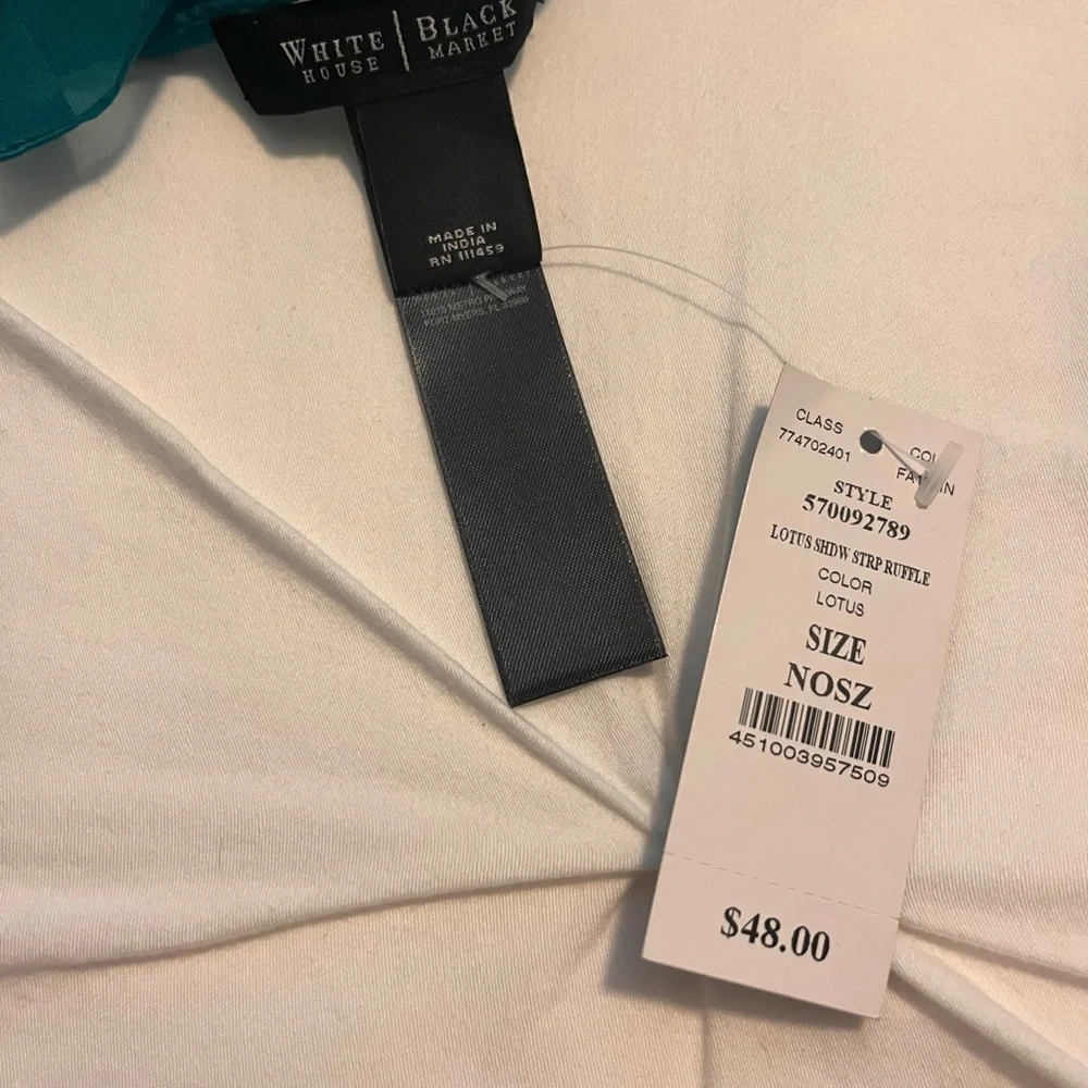 NWT White house black market ruffled scarf - Picture 4 of 5
